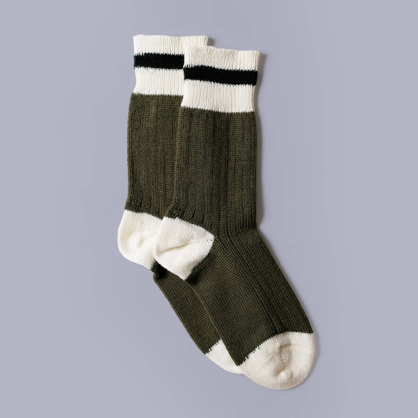 Mountain Socks - Olive Black Stripe