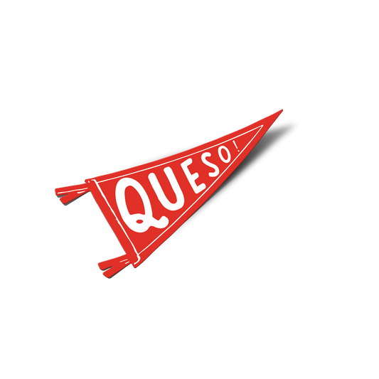 Queso Pennant Sticker