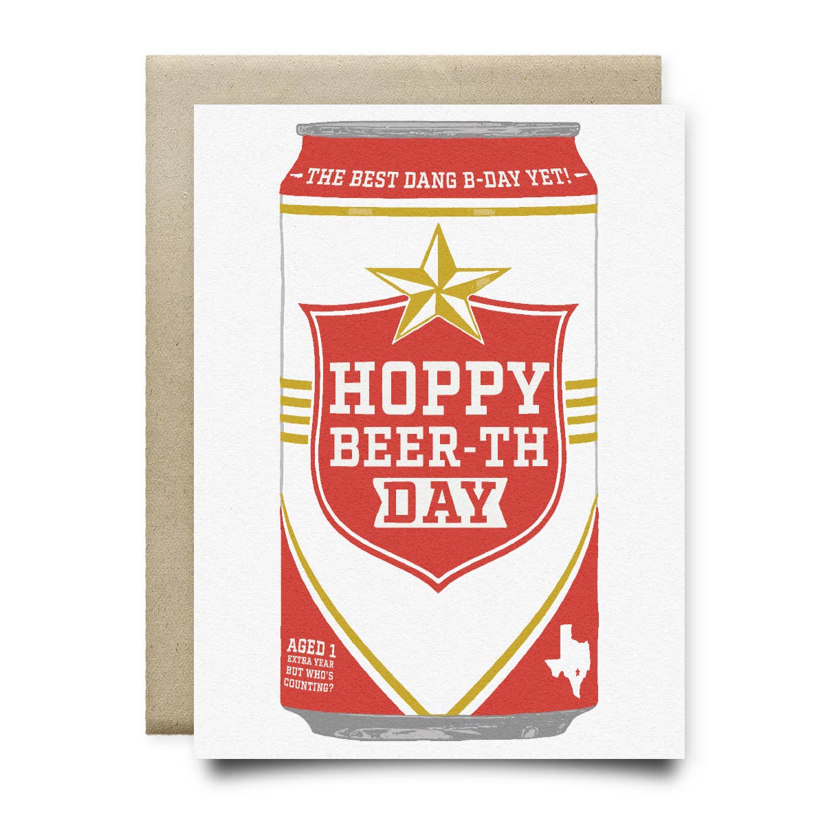 Hoppy Birthday Lone Star Beer Card